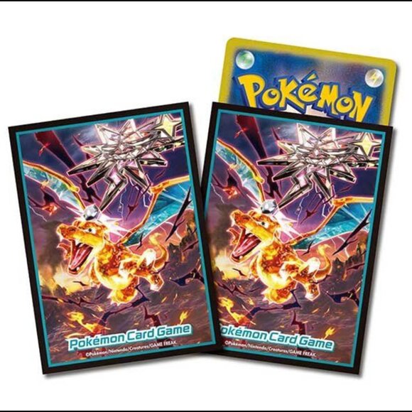 Pokemon Card Game TCG Premium Gloss Deck Sleeves Dark Terastal Charizard Pokémon - Picture 2 of 4